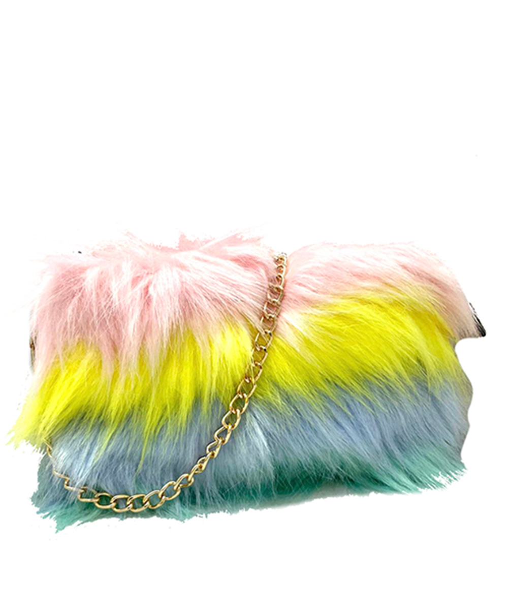 Fur Multi Color Crossbody Bag 6540